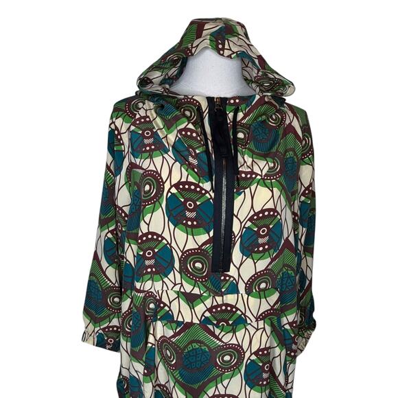 Marni at H&M 100% Silk Hooded Anorak Dress, size 4 - Picture 2 of 6